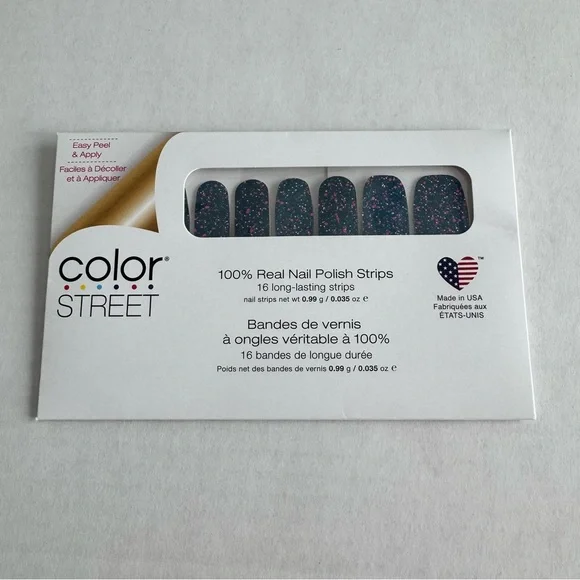 *Retired* Color Street: Frosty Nights | Teal Blue Pink Glitter Winter Holiday - Picture 3 of 11